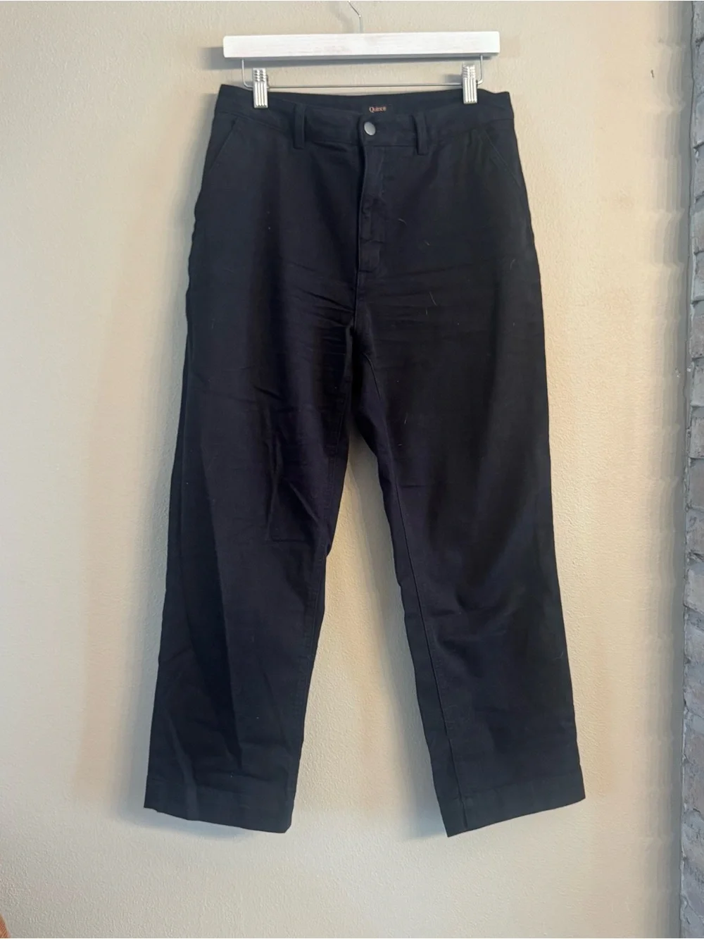 QUINCE Organic Stretch‎ Cotton Twill Straight Leg Cropped Pants